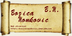 Božica Momković vizit kartica